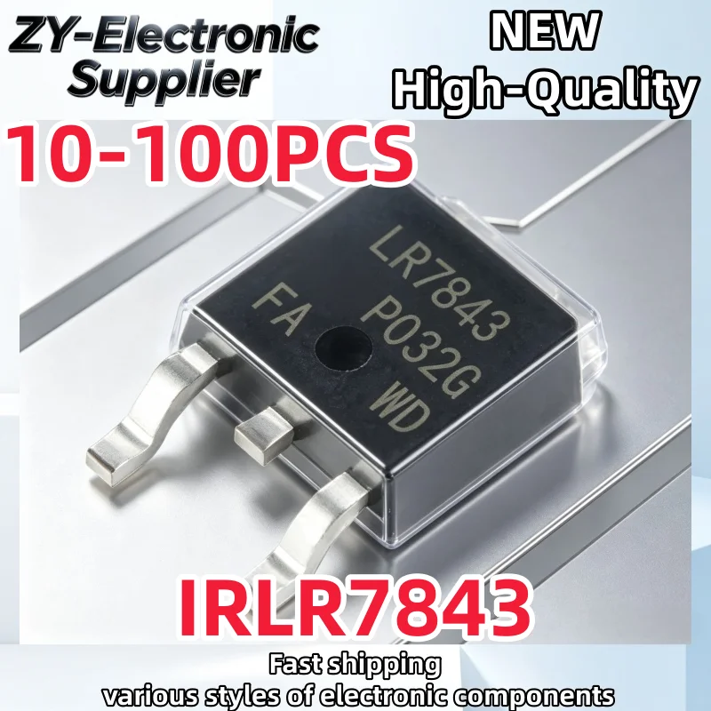 10-100Pcs Brand New LR7843 IRLR7843TRPBF IRLR7843 TO-252 161A 30V SMD N-Channel Field-Effect Transistor