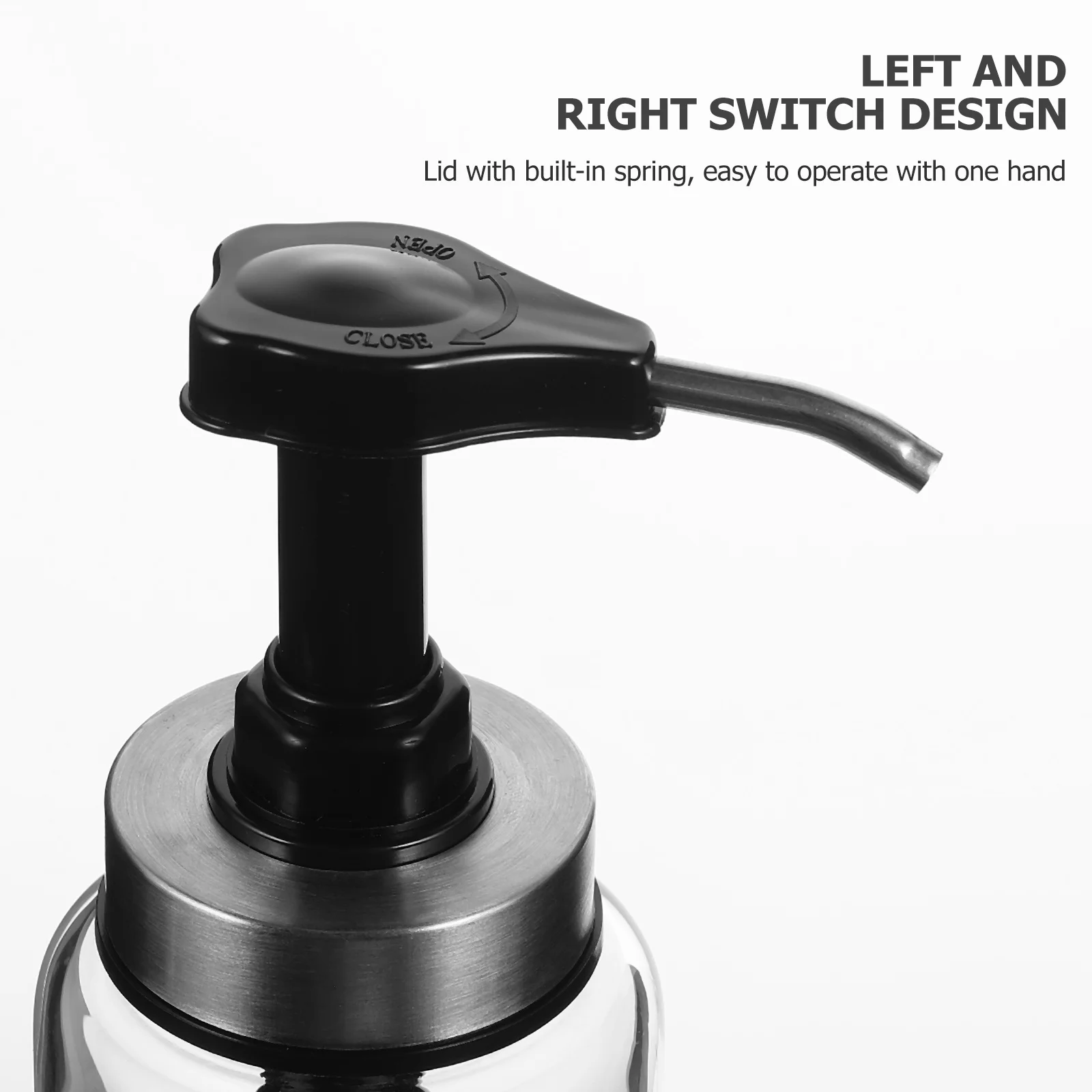 

500ml Glass Stainless Steel Sauce Bottle Home Kitchen Restaurant Use Salad Ketchup Mustard Oil Vinegar Easy One Hand Operation