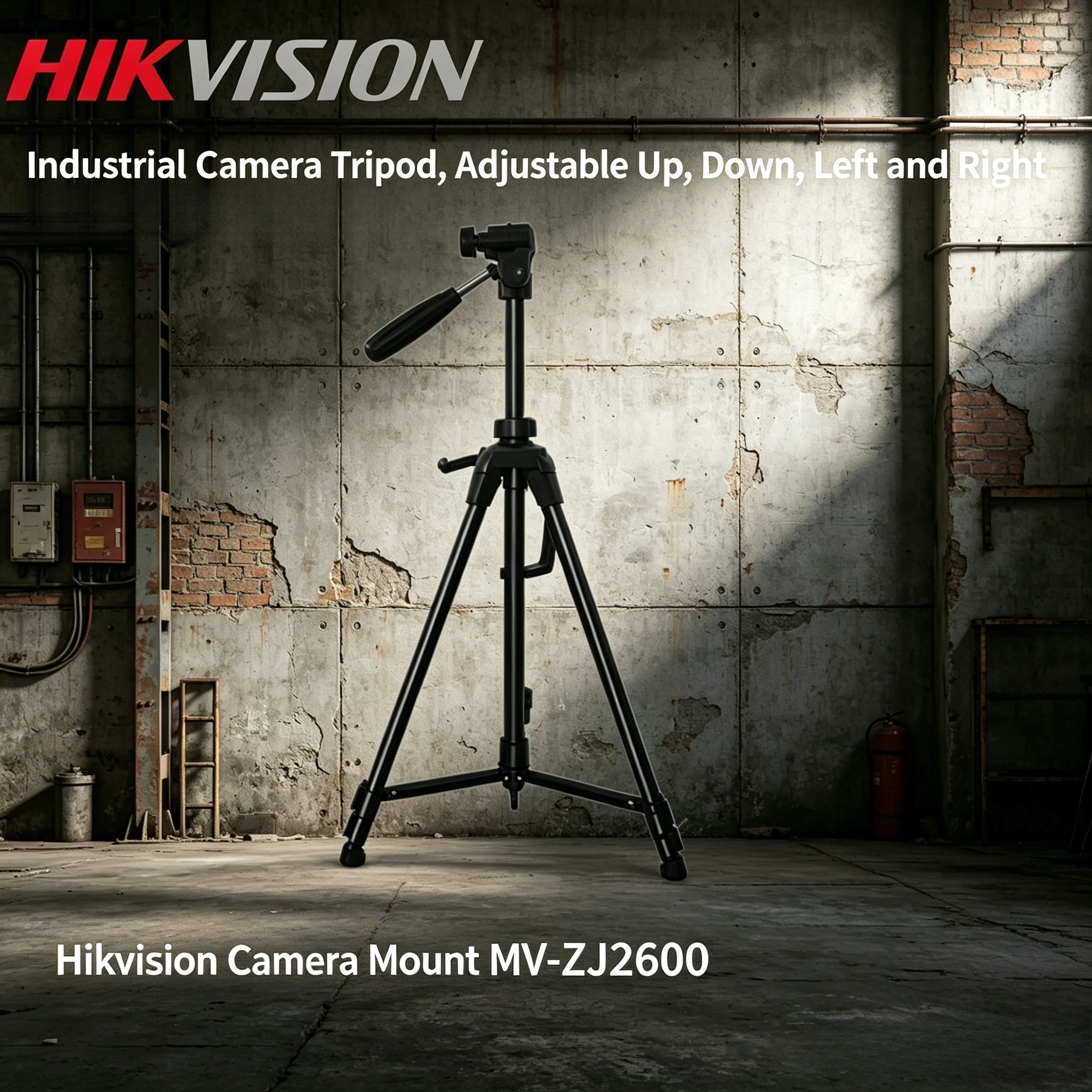 Hikvision MV-ZJ2600 Industrial Tripod, Machine Vision Camera Support Stand, 360° Rotation Adjustable Pan Tilt Camera Mount