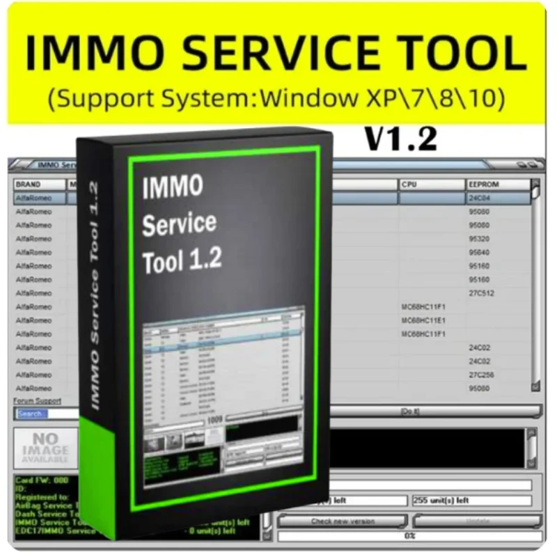 

IMMO SERVICE TOOL V1.2 car repair software accessories immo off Virgin eepromIMMO KEY PIN CODE CALCULATOR BSI VDO DASHBOARD 2017