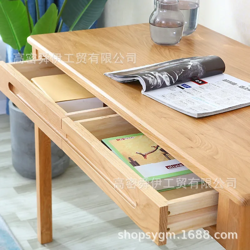 Manufacturer Wholesale Nordic All Solid Wood Desk Oak Learning Table Liuyun Computer Desk Japanese Office Writing Desk