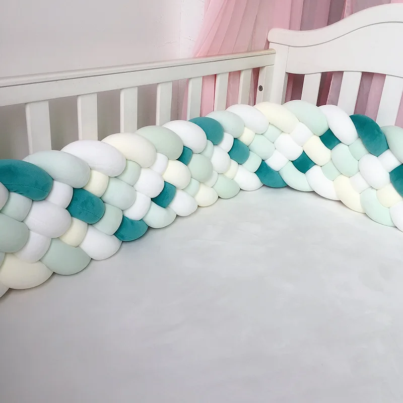 

6 Knotted Baby Bed Protector Crib for Baby Braid Bumper Cot Bumpers