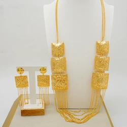 Fashion Gold Color Ethiopian Jewelry Set Bride Dubai Jewelry Set Wedding Arab African Necklace Set