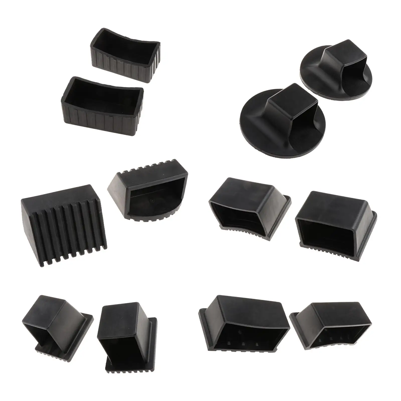 قطعتان من غطاء نهاية الأنبوب، جهاز تمرين سهل التركيب، واقيات غطاء القدم غير القابلة للانزلاق