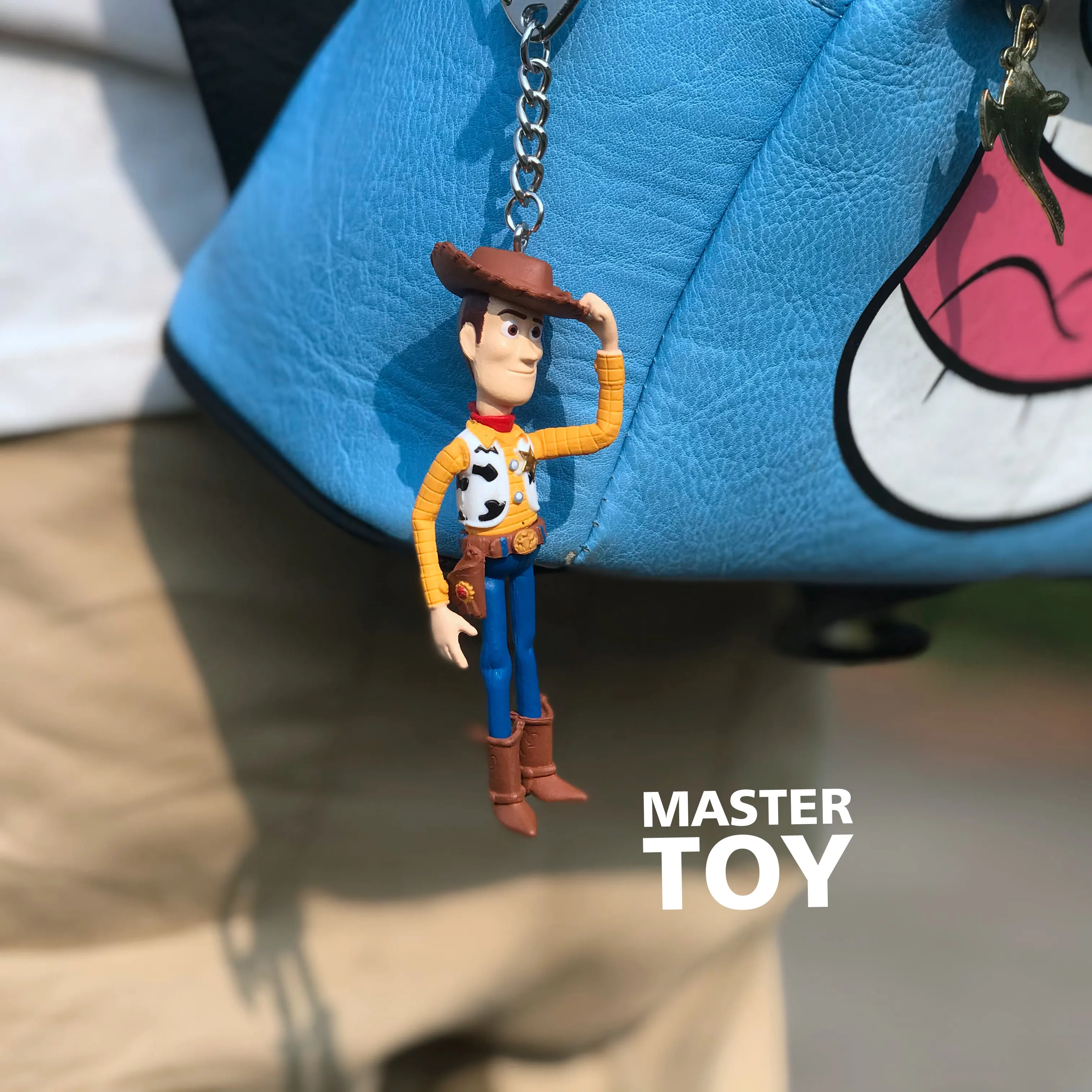 Simpatico Toy Story Woody And Buzz Lightyear Portachiavi per bambola Borsa Ciondolo per cartoni animati Accessorio per figura anime per regalo di compleanno