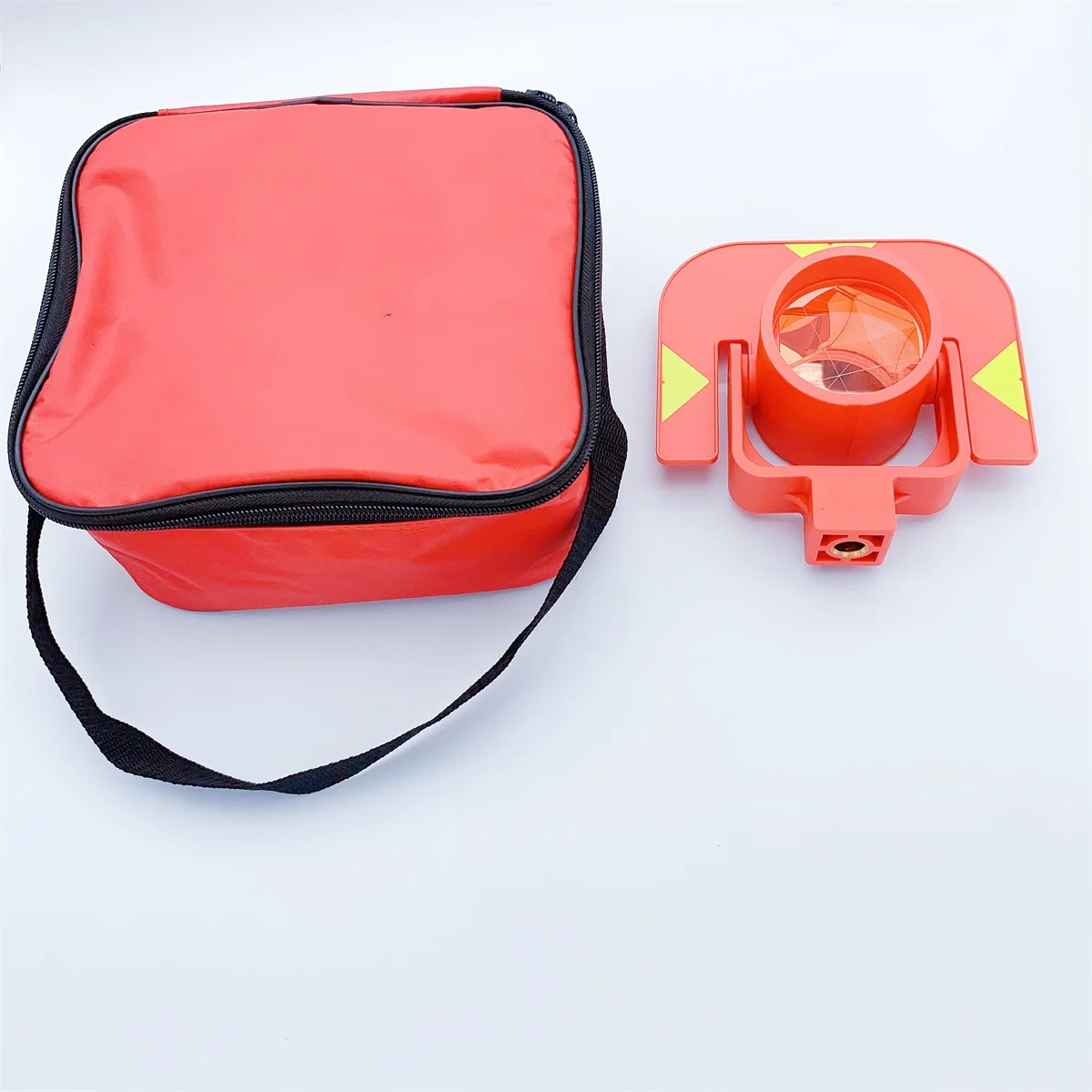 Brang neue GPR111 rote Farbe Einzelprisma, geeignet für Leica Totalstation, kupferbeschichtet, Einzelprisma, inklusive Prismenbeutel