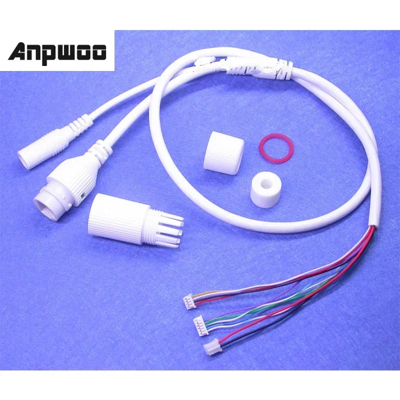 ANPWOO-cable LAN para Módulo de placa de cámara IP CCTV, cables adicionales para fuente de alimentación tipo 4/5(+) 7/8(-) POE