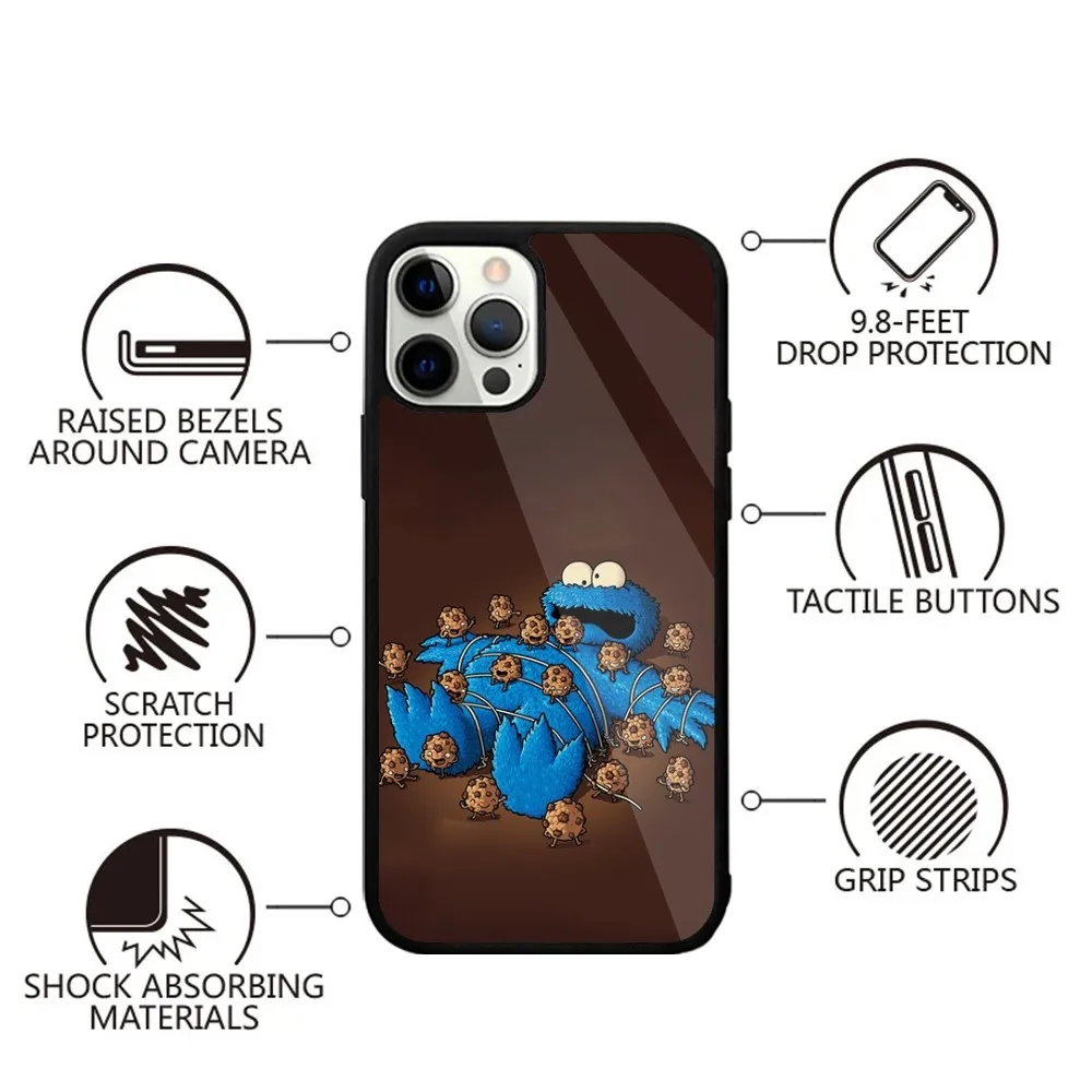 Funny C-Cookie-M-Monster Phone Case For iPhone 16,15,14,13,12,11,Plus,Pro,Max,Mini Magsafe Magnetic Wireless Charging