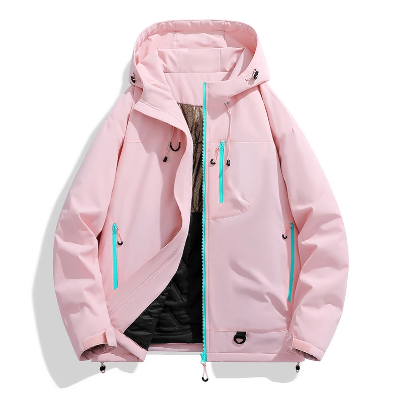 سترة من القطن من Thiened للرجال والنساء للتسلق في الهواء الطلق، مقاس كبير، حامل معطف للخريف والشتاء مناسب #2