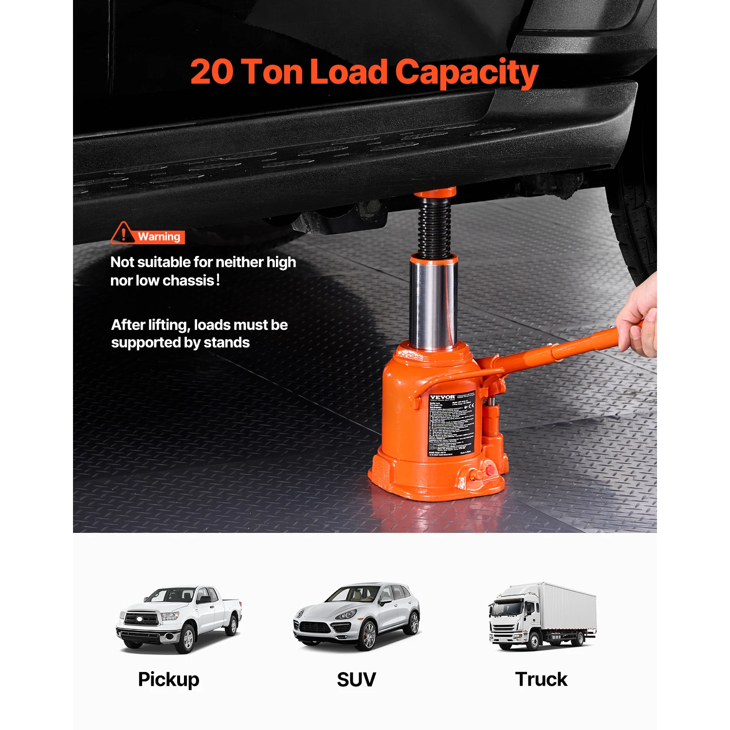 Heavy-Duty Hydraulic Bottle Jack 2