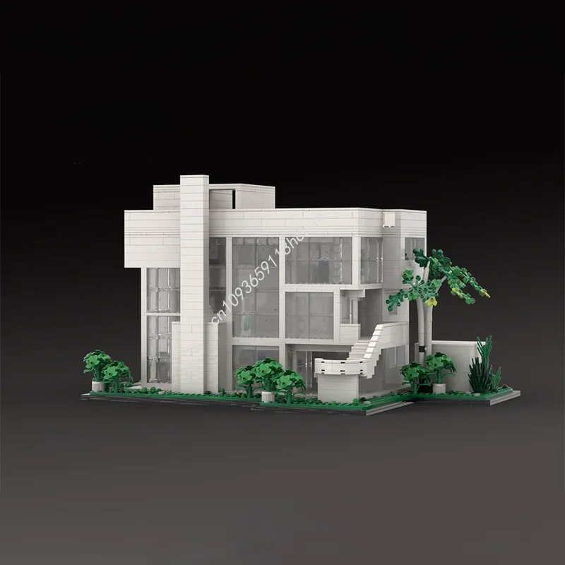 2859pcs MOC Smith House Richard Meier Modulared Model Building Blocks Architecture DIY Festival Gifts Idea Toys Education Brick