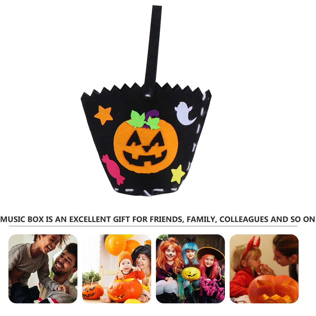 

3Pcs DIY Pumpkin Halloween Bags Candy Snack Gift Storage Party Favor Handbag Pouches Halloween Bag DIY Materials