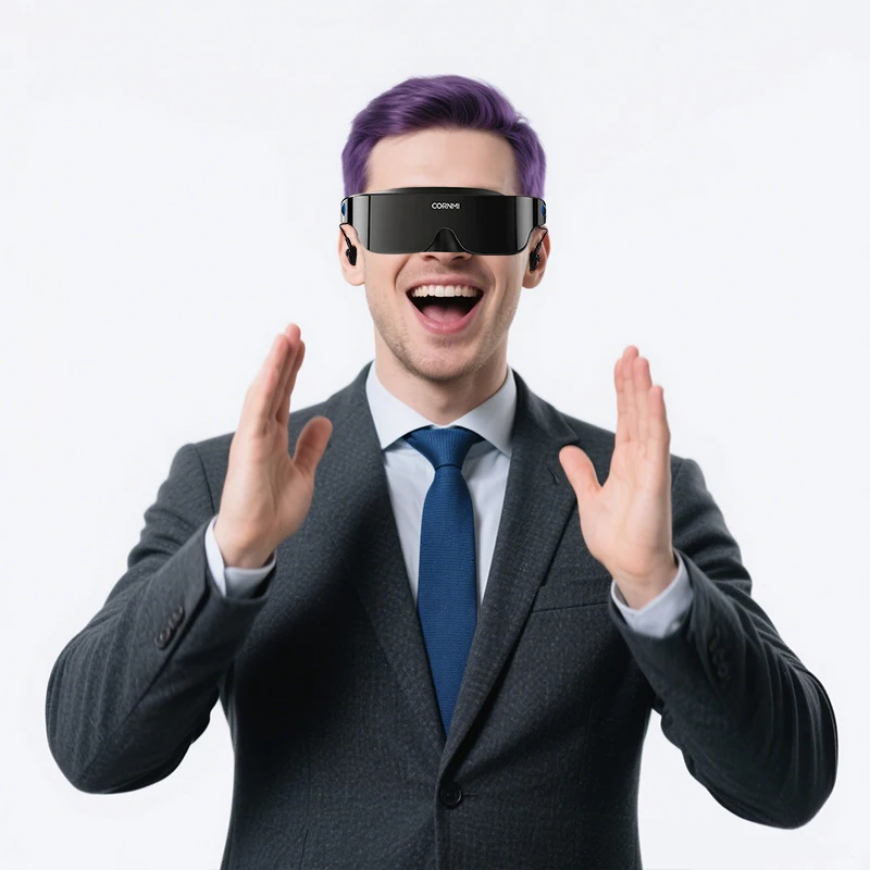 

CORNMI Immersive 3D MR Hardware Smart Glasses Head Mounted Virtual Reality Display for Private Cinema & Gaming Stock Available