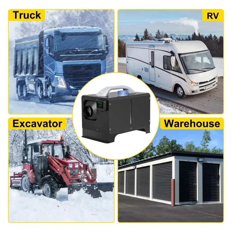 디젤 자동차 주차 히터 LCD 원격 제어 스위치 트럭 모터 홈 보트 용 하나의 공기 12/24V 5KW 온도 조절 장치화물차 히터 난로 열풍기 히터 온풍기차량용 드라이기24v 자동차용품차량용 온풍기히터무시동히터 24v저소음무시동히터 12v 저소음