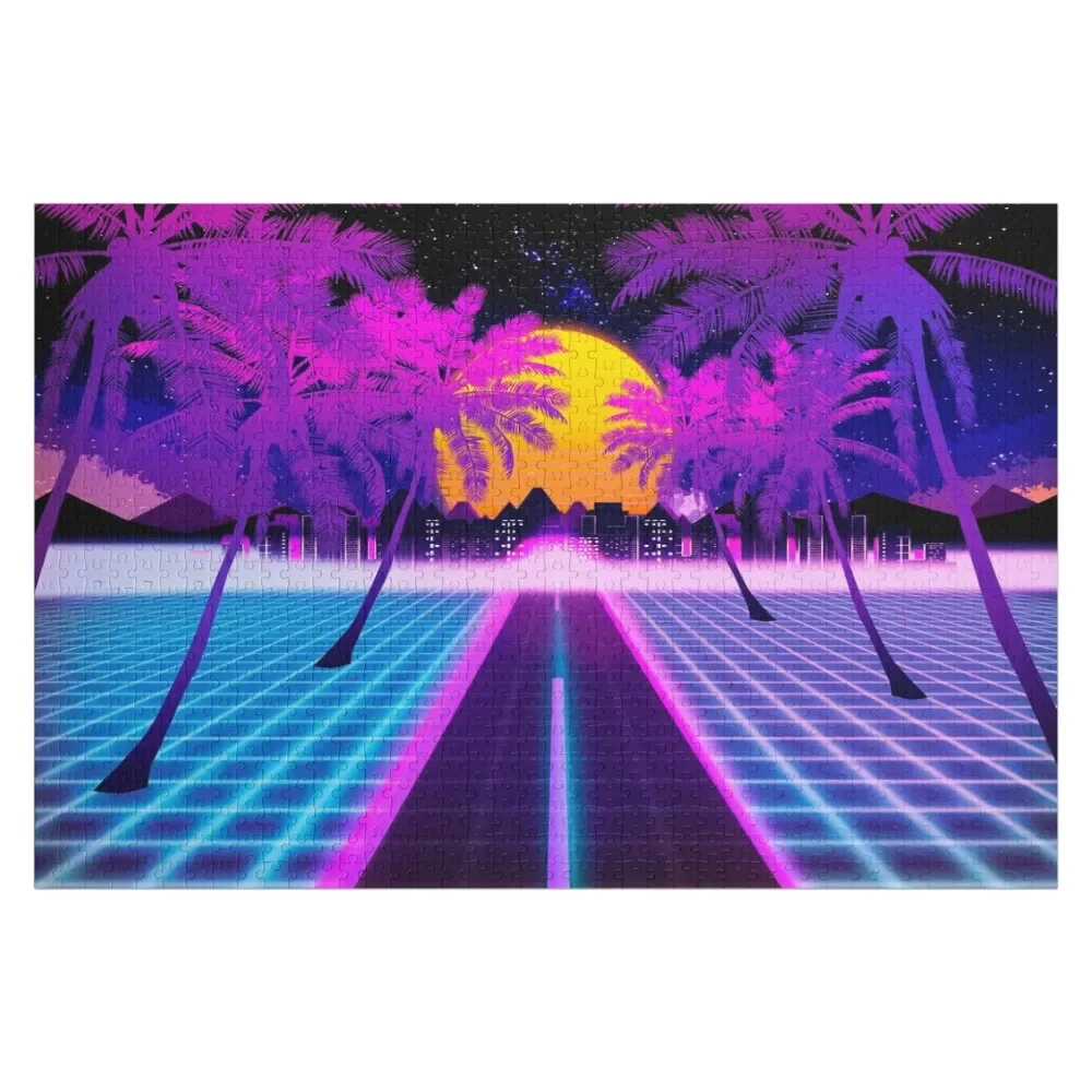 Układanka Retrowave Spersonalizowana zabawka Spersonalizowane puzzle na prezent dla dzieci