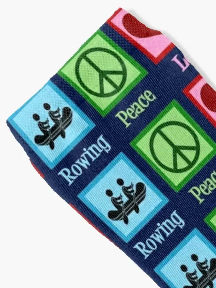 Peace Love Rowing Socks hiphop hockey Men's Socks Luxury Women's