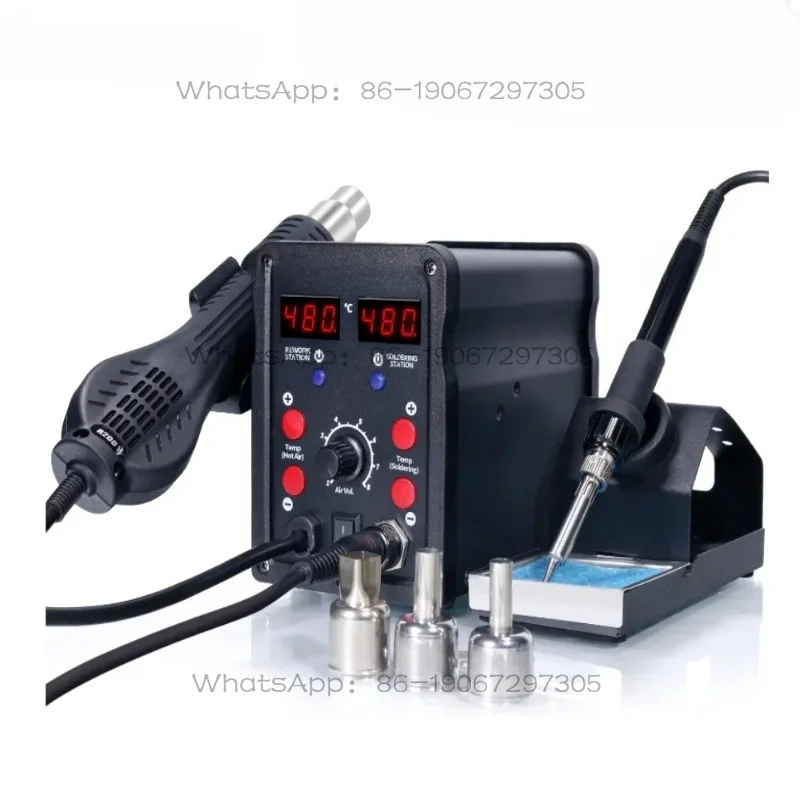 8586d-ii-はんだ付けステーション-2-in-1-はんだごて＆熱風溶接リワークステーション（10分スリープモード付き）