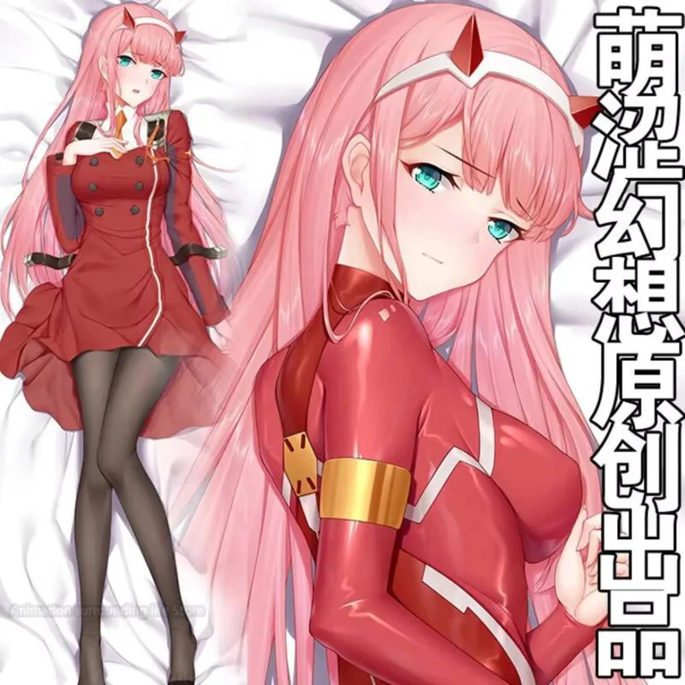 

In DARLING The FRANXX Pillow Case Zero Two Dakimakura Double-sided Bedding Hing Fullbody Anime Cover