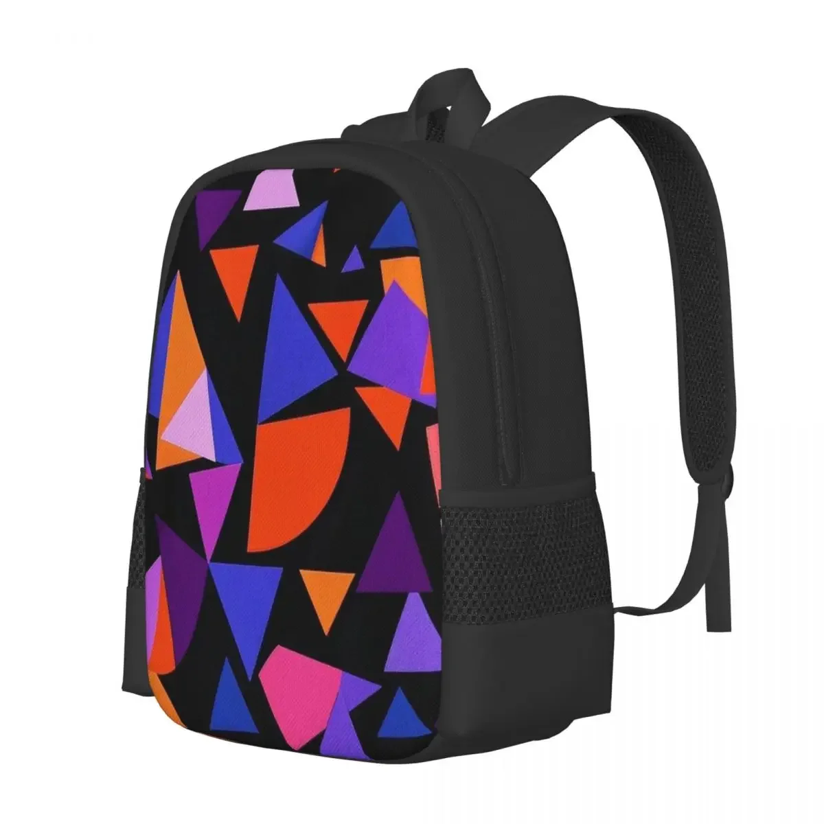 Irregular geometric backpack for boys and girls, children's backpack, laptop backpack, shoulder bag