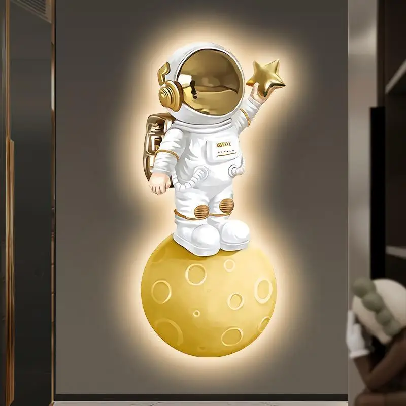 

Декоративная картина «Астронавт» с LED-подсветкой, современное искусство, настенный декор для дома, элитное светящееся панно для коридора