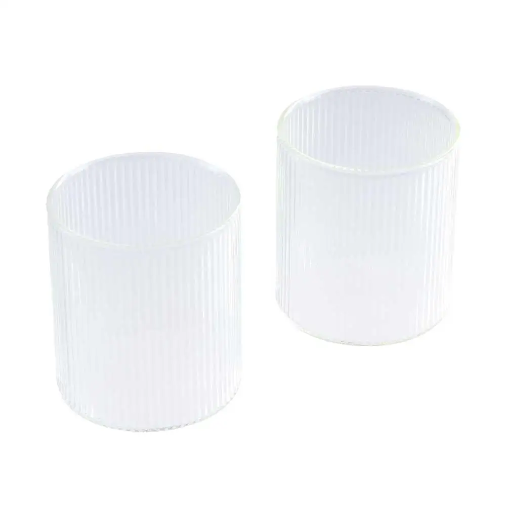

Exquisite Vertical Stripe Heat-resistant Drinking Glasses Home for Juice Milk Drinkware Tea Cup Glass Cup Coffee Mug