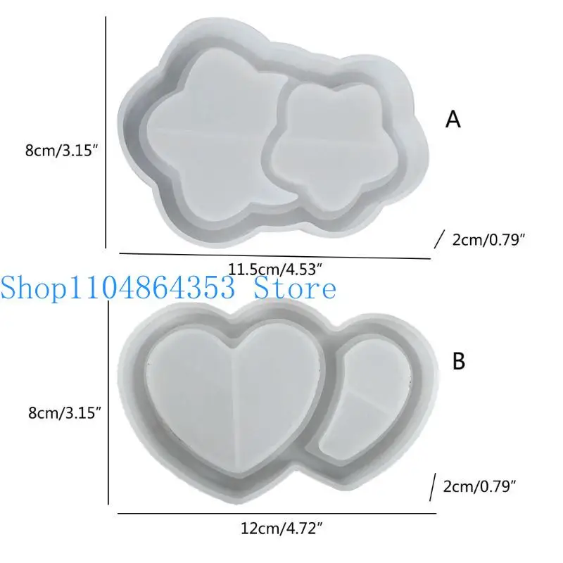 652f stars/love heart tray uv epoxy resin mould Quicks and tray transing tool