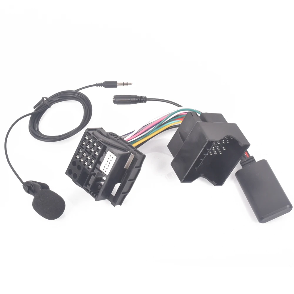 for Audi A4 B7 ( 2005-2008) TTs TT A8 R8 A3 with Quadlock Radio Harness Plug Microphone Handsfree Bluetooth 5.0 AUX Adapter view 2