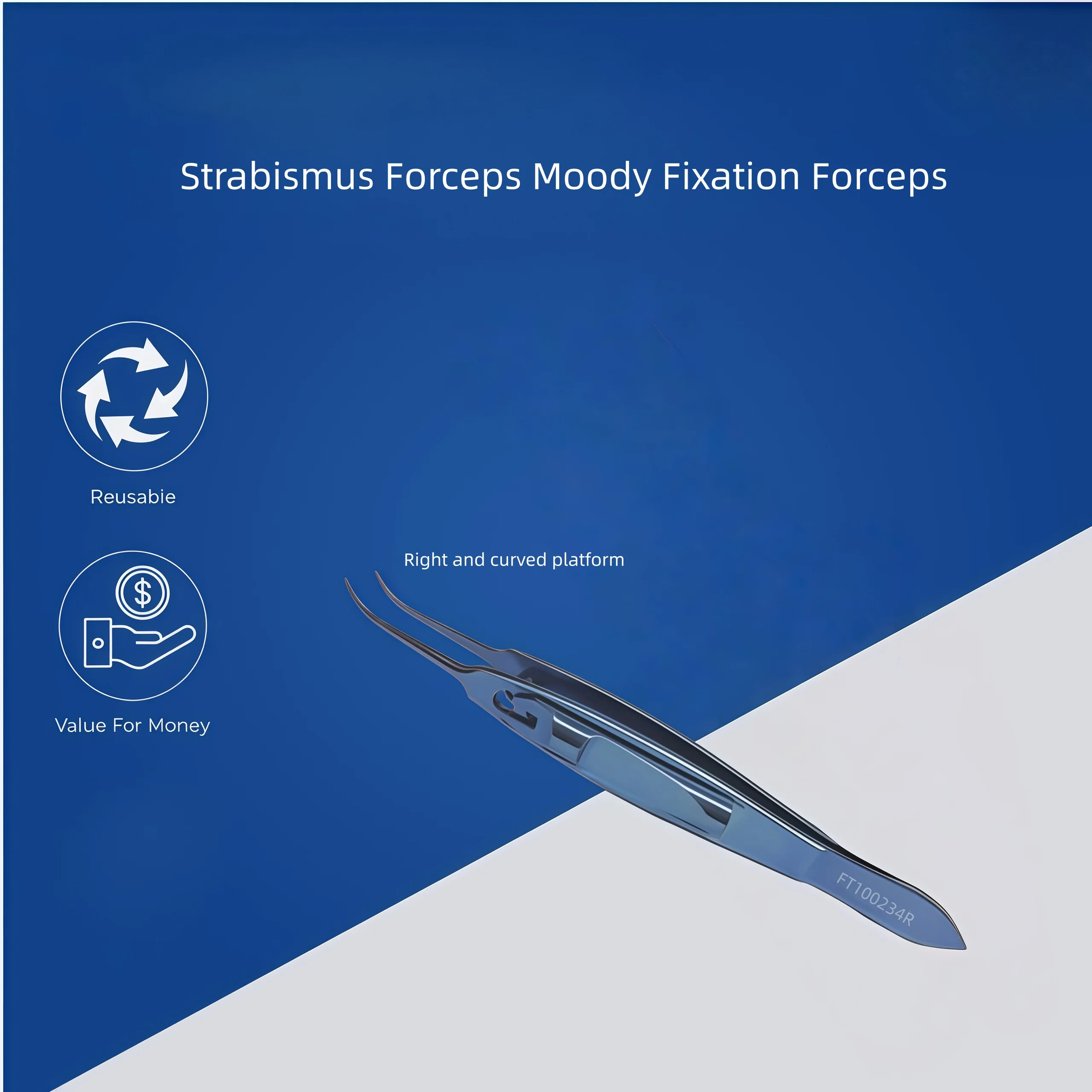 เครื่องมือจักษุวิทยา คีมจัดการตาเอียง คีมยึดตาแบบมูดี้