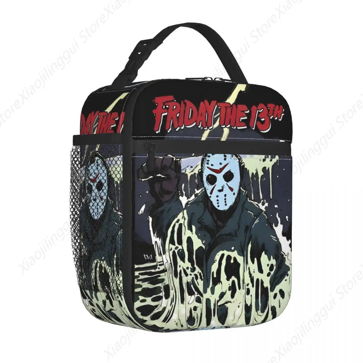 Friday 13th Halloween Movie Insulated Lunch Bag Jason Voorhees Storage Food Box Portable Thermal Cooler Bento Box School