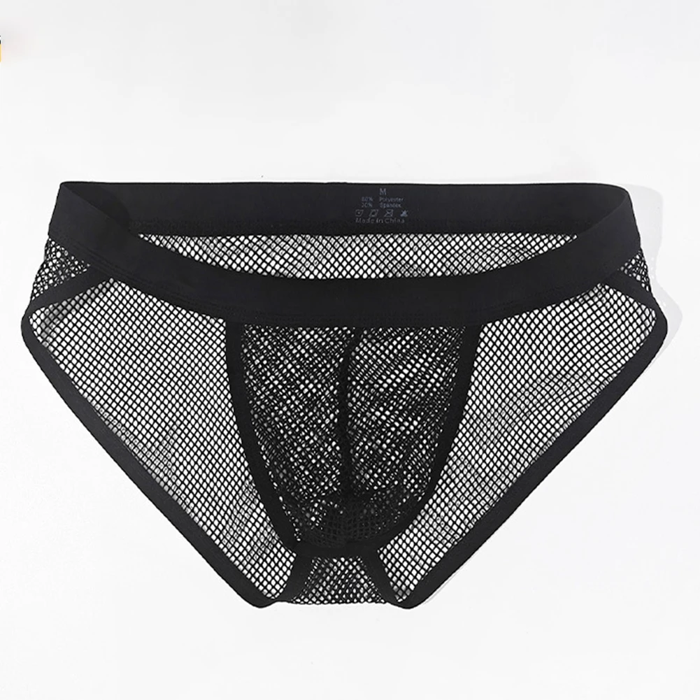 

See-Through Briefs Men Sexy Underwear For Bedroom Tag Size S-XL 80 Polyamide Breathable Design Elastic Waistband
