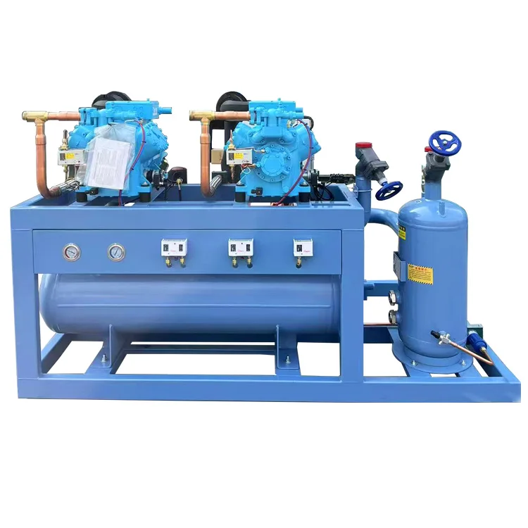 100-200HP Condensing Unit Refrigeration Room  Heat Exchange Ice Block Air Cooling Walk in Freezer Paralleled Condensing Unit