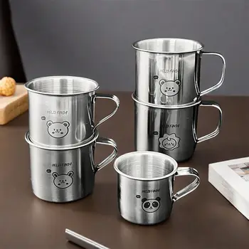 WORTHBUY 304不鏽鋼兒童迷你可愛水杯,附把手,加厚防燙,可盛裝牛奶、咖啡等飲品 10 最佳銷售 兒童馬克杯 - №9