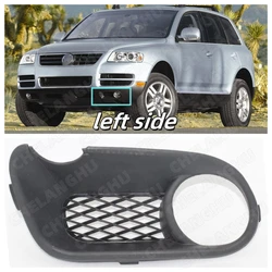 For VW Touareg 2003 2004 2005 2006 2007 Car-Styling Front Bumper Fog Lamp Fog Light Lower Grille Cover With Hole Left Side