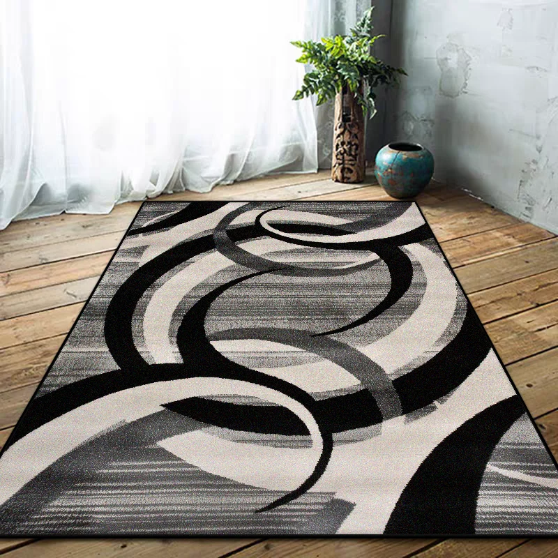 

Nordic Abstract Living Room Rug Home Decoration Bedroom Bed End Non-slip Washable Carpets Cloakroom Fluffy Floor Mat Ков