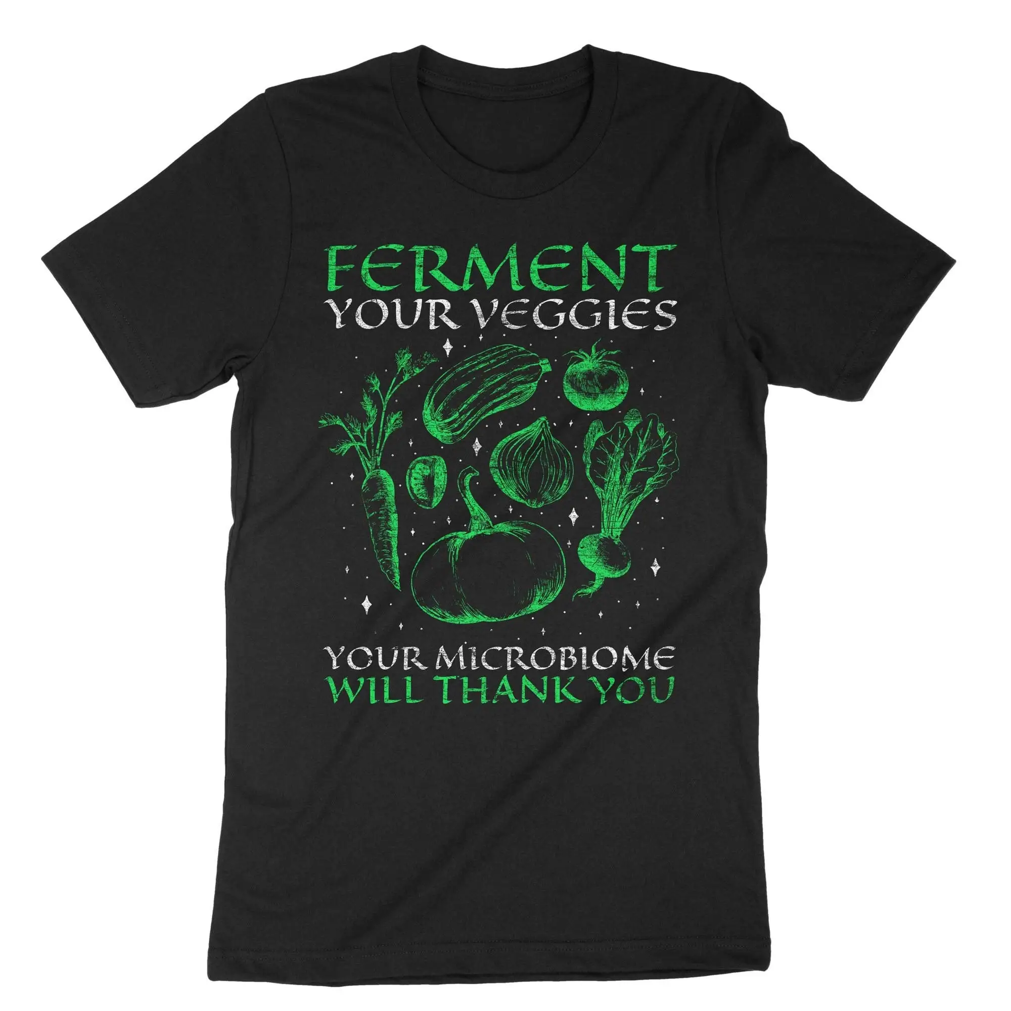 Ferment Your Veggies Microbiome Will Thank You T Shirt Funny Vegetarian Plant Vegetable