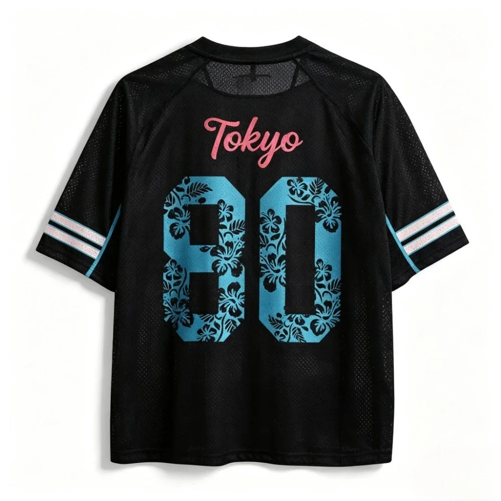 Tokyo Cherry Blossom Mount Fuji Breath Schnelltrocknendes 3D-Druck-T-Shirt mit V-Ausschnitt für Herren und Damen, Outdoor-Freizeitmode, Eltern-Kind-Kleidung – Detail 3