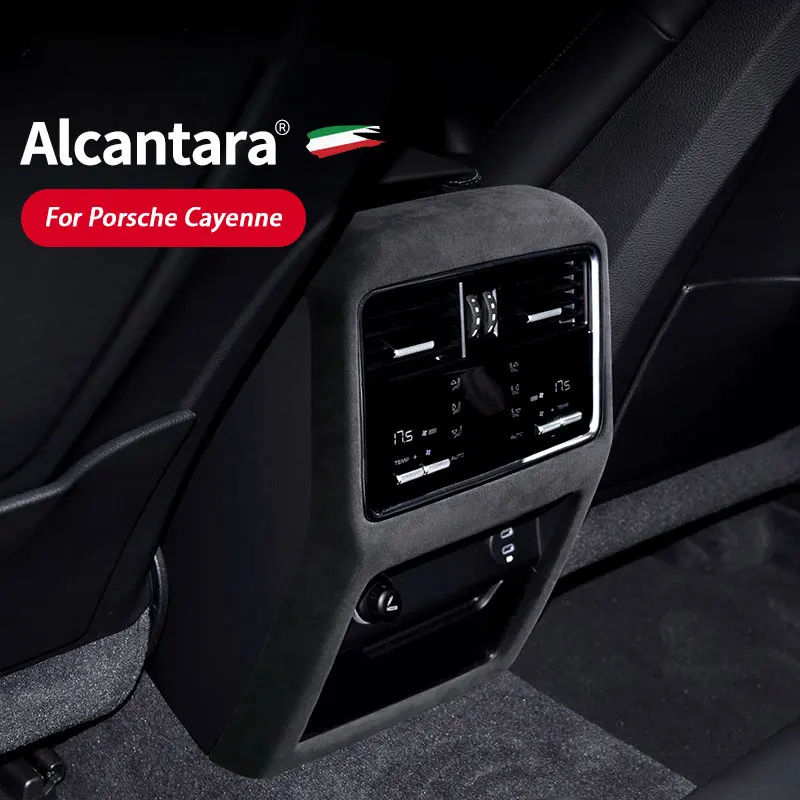 

For Porsche Cayenne 92A 9YA 2018 2019 2020 2021 2022 2023 2024 Alcantara Suede Air Outlet Panel Cover Anti Kick Protective Mat