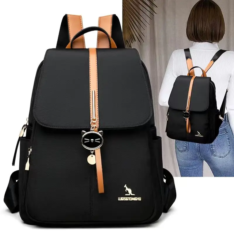 

2025 New Light School Bags For Girls Rucksack Sac High Quality Waterproof Ladies Backpack Oxford Cloth Shoulder Bags For Women