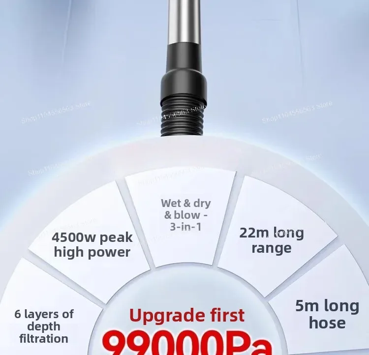 45L 55L Industrial Vacuum Cleaner High Power High Suction for Home Car Construction Dust Extraction Grout Cleaning