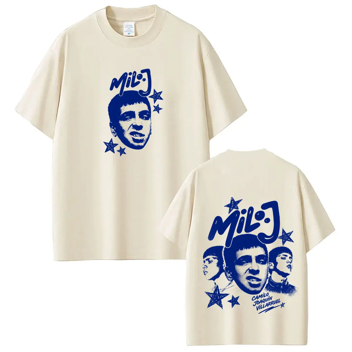 Milo J La Vida Era Mas Corta LVEMC Album Tour 2026 Graphic T-shirts Men Women Hip-hop Loose Casual Vintage Cotton T-shirts Tops