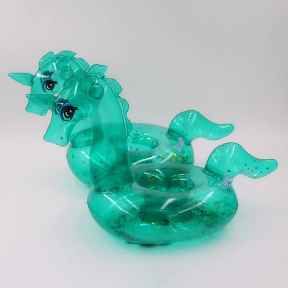 Porte-boisson flottant gonflable licorne, 4 pièces, tasse en PVC, fournitures de fête sur la plage et la piscine, événements à thème d'été
