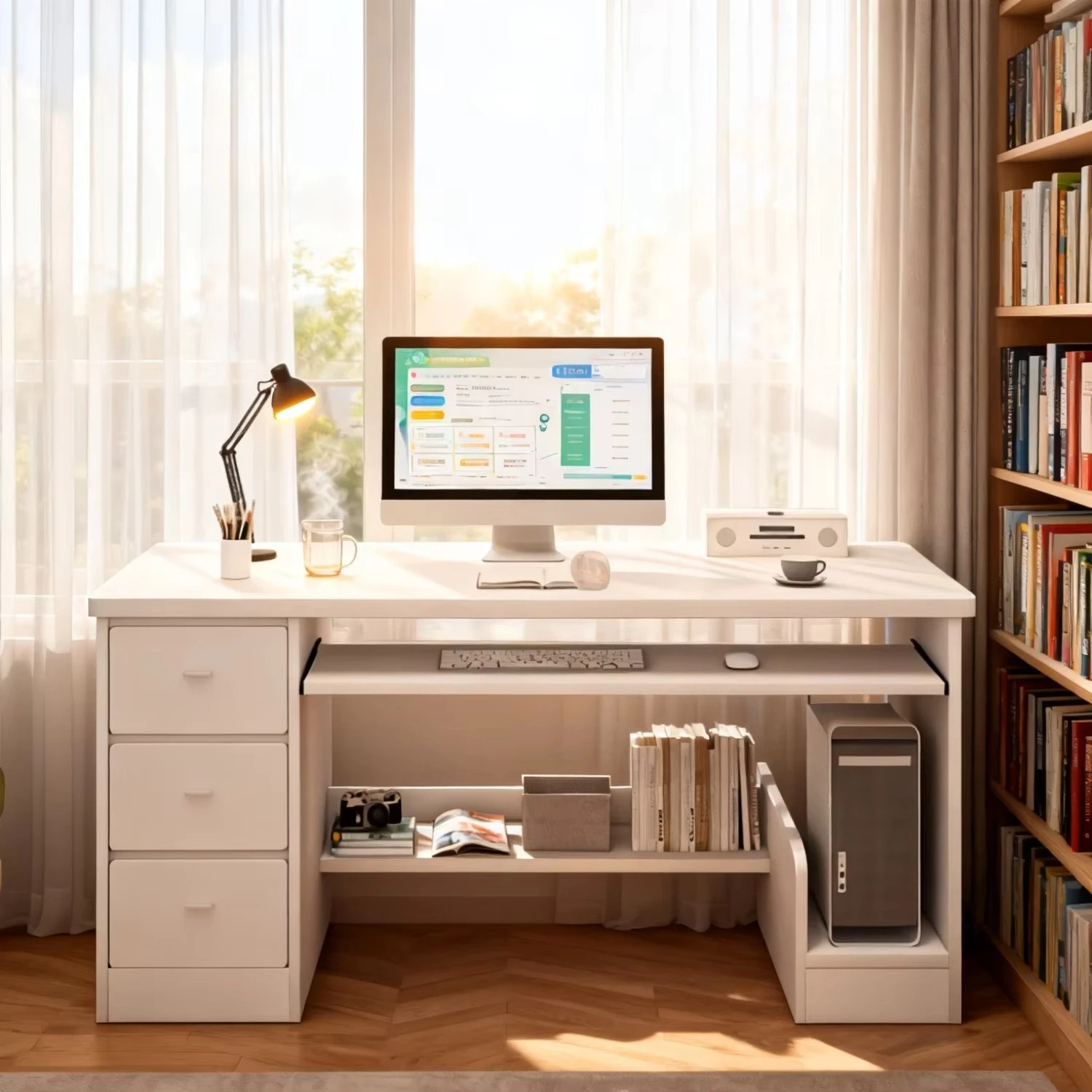 &c Portable Deluxe Laptop Stand with Drawer Use on Bedroom and Office and Home Lap Desk with Mouse Pad Phone OEM