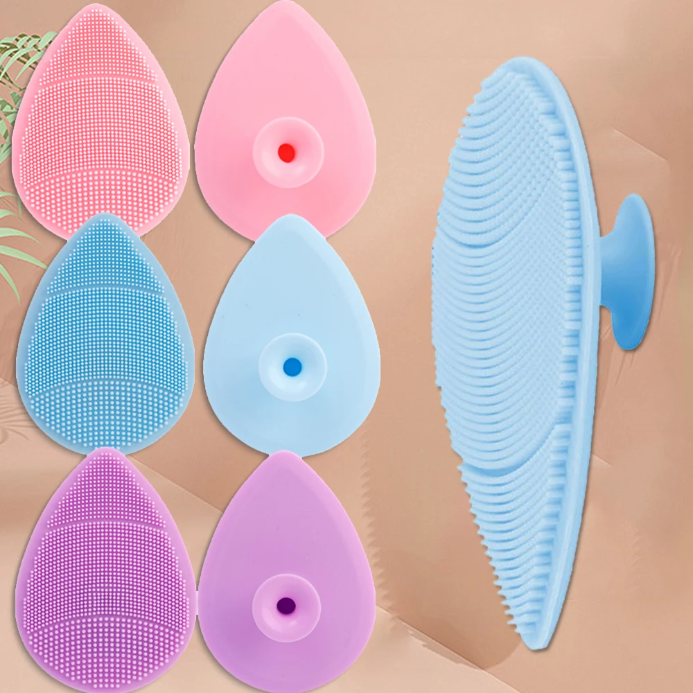 Face Silicone Cleansing Brush Water Drop Type Skin Care Scrub Cleanser Tools Long-lasting Soft Deep Cleaning Exfoliator Beauty