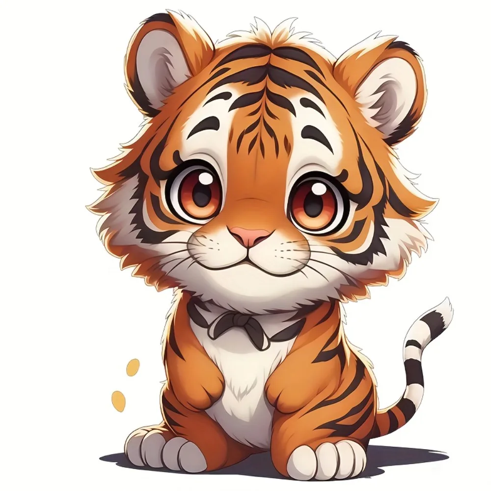 

cute little tiger pattern sticker car suitable for decorating any smooth surface such as cars trucks motorcycles laptops