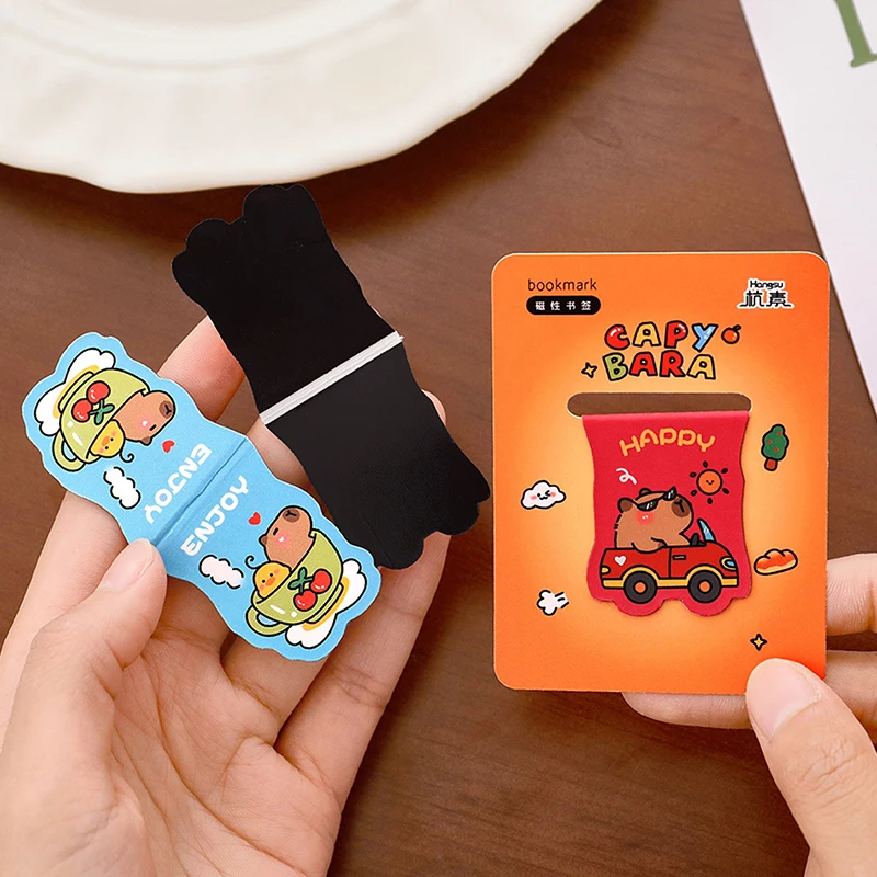 Marque-page magnétique mignon marsouin, pince à papier double face, fournitures scolaires et de bureau, 1 pièce