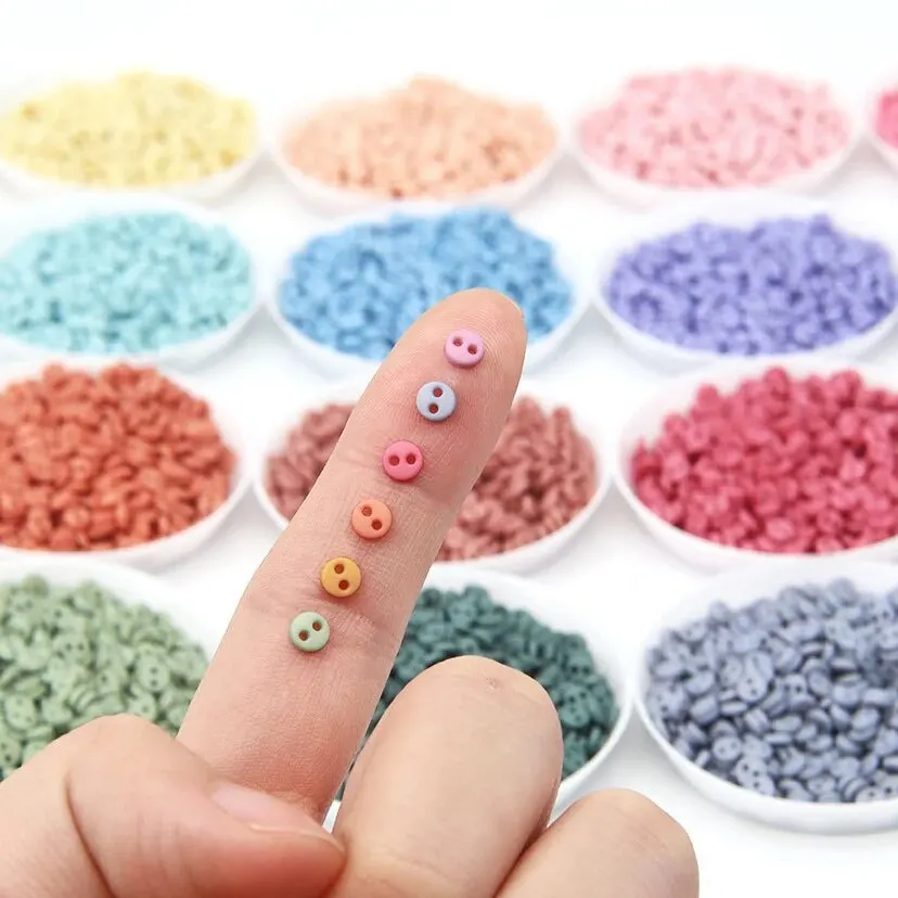 4mm Resin Button Mini Ultra Small Cloth Doll Button Or Used for DIY Handmand Projects 100pieces