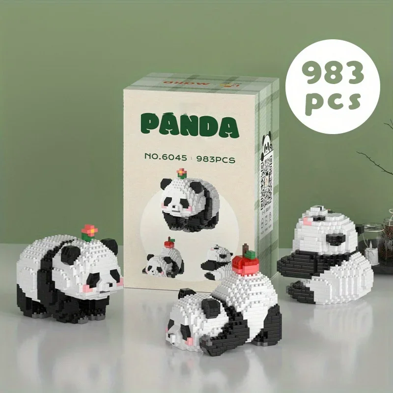 Cute Panda Building Blocks: Creative Series  Educational Toy For Model Decoration Halloween/Thanksgiving Day/Christmas gift