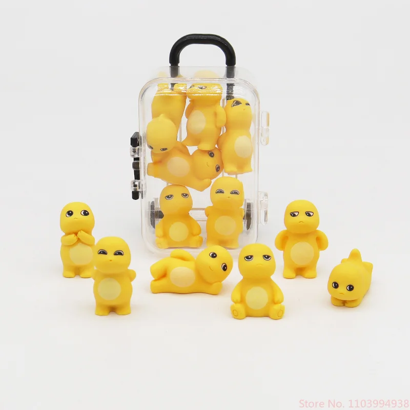 Mini Cartoon Little Milk Dragon Glow Toy Doll Ornaments Desktop Car To Send Children's Toys Complete Sets Of Cute Ornaments