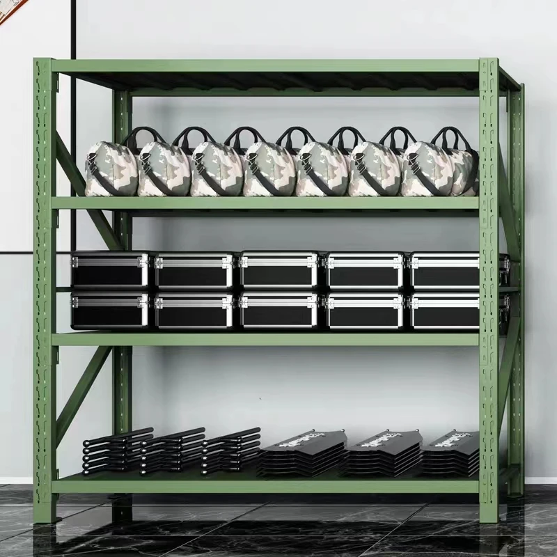 300kgs/layer 4 Layer Steel Shelves Supermarket Shelf Super Shop Rack for Sale Metallic Metal Steel Store Middle-sized Style