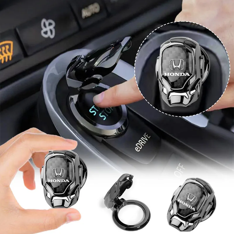 Car One-Click Start Buttons Protective Cover Decoration For Honda Civic Accord Crider City XRV CRV HRV Inspire Fit Odyssey Envix